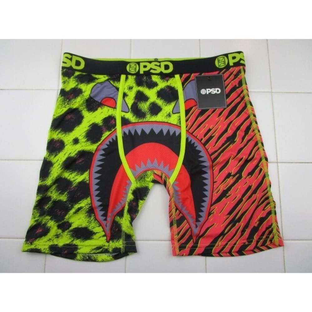 PSD Warface Neon Cats Men's Size Large Yellow Red Underwear Boxer Briefs